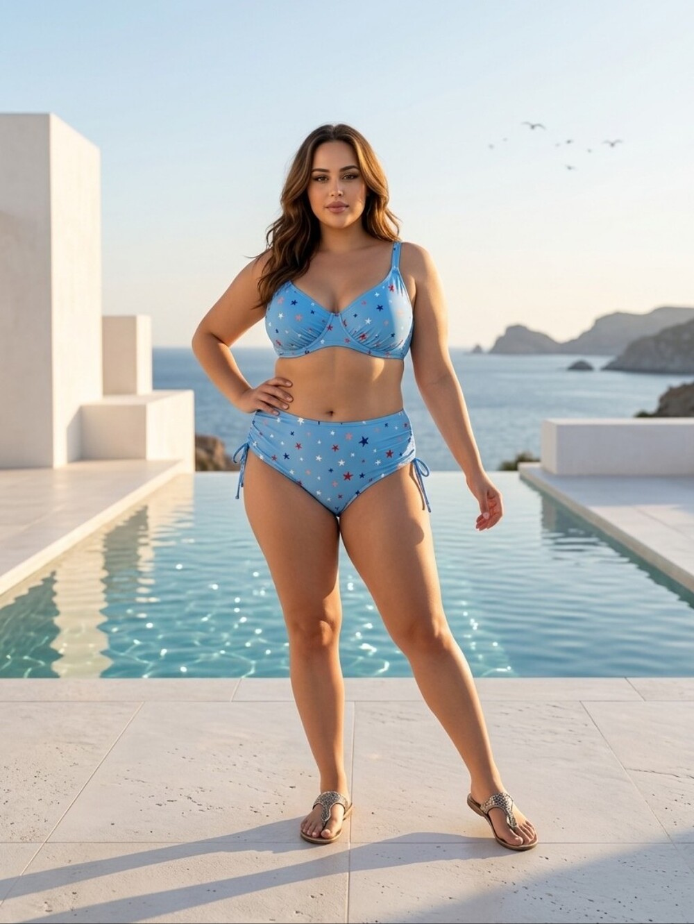 Outdoor Oasis Star Print Bikini Bottoms